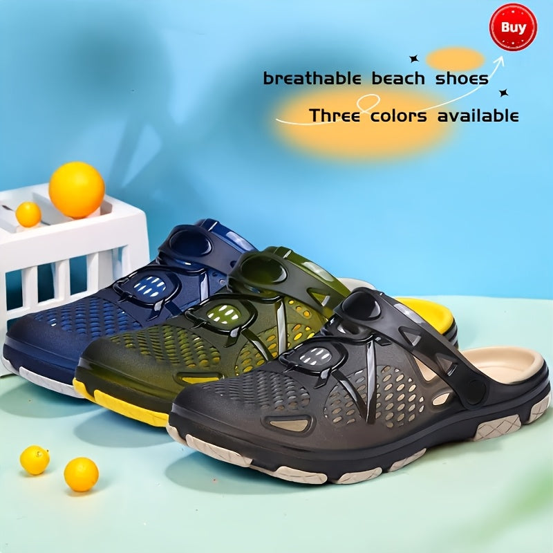 Men's Lightweight Breathable Water Shoes with Adjustable Straps