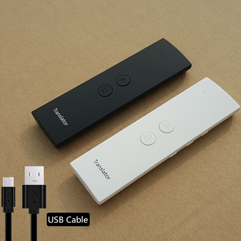 Black Portable Voice Translator Device with 69 Languages, Wireless, Rechargeable