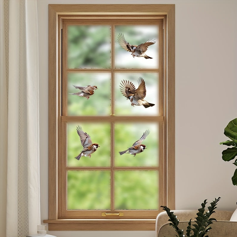 Sparrow Window Decals Easy-to-Apply Decorative Art for Home or Office