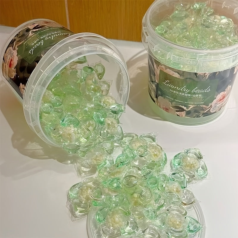 Pods de detergente para ropa Camellia Blossom, 100 unidades, concentrado de rápida disolución, PET