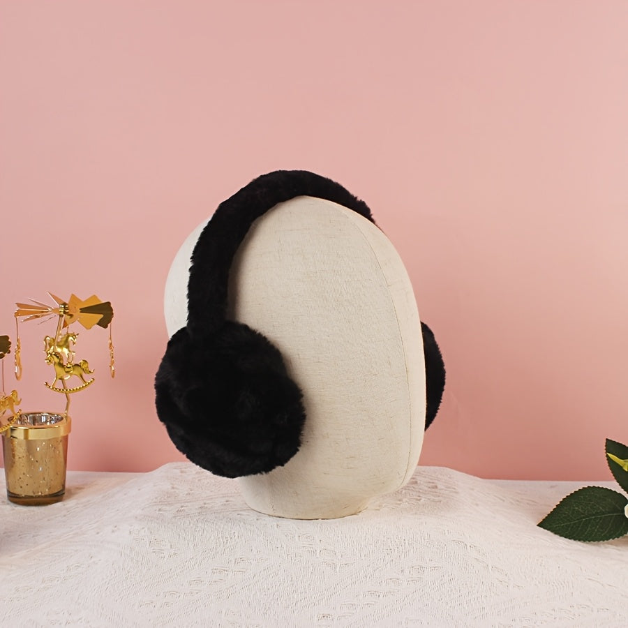 Warm Winter Earmuffs for Women Soft Cozy Flexible Fit Easy to Clean Polyester Blend