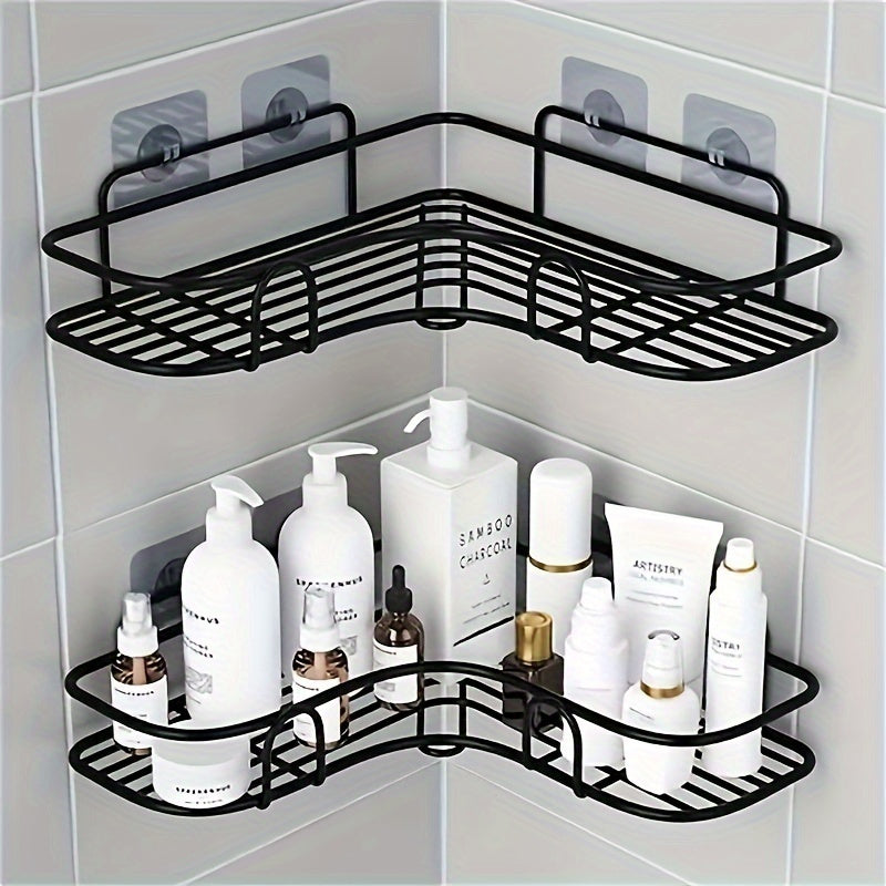 Corner Shower Shelf with Soap Holder and Caddy Basket for Bathroom Storage