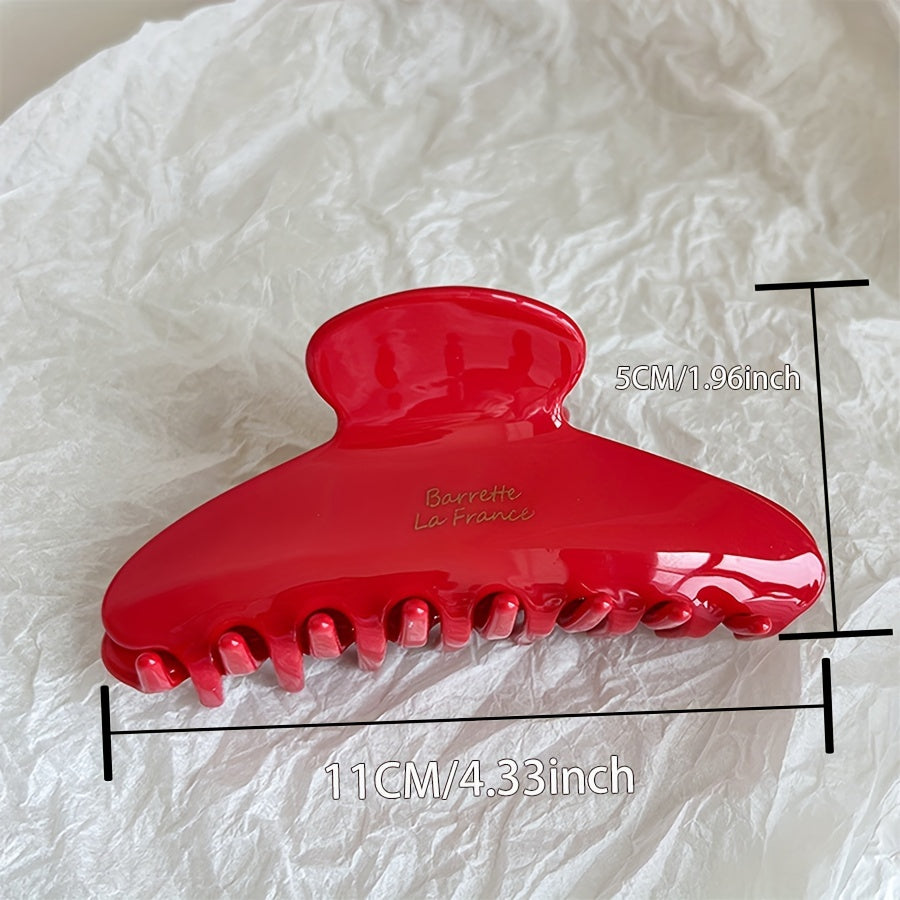 Solid Color Hair Claw with Improved Grip, Stylish Matte Finish, Durable Material