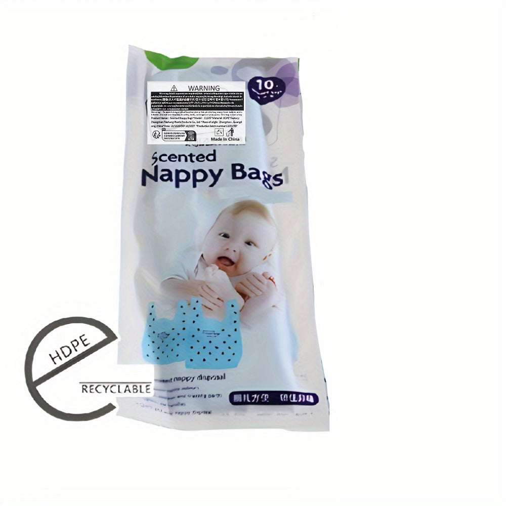 Disposable Diaper Bags 10-90 Pack Scented Leak-Proof Garbage Bags for Diapers and Pets