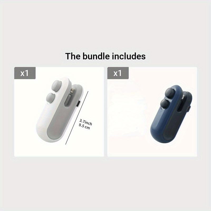 Qayta to'ldiriladigan qo'l bilan ushlab turiladigan sumka yopgich, oq, kichik o'lchamli oziq-ovqat saqlash asbobi