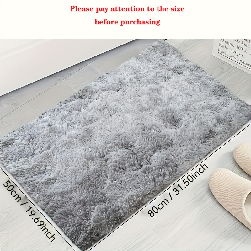 Plush Shaggy Area Rug Soft Polyester Fiber Easy to Clean Stain Resistant