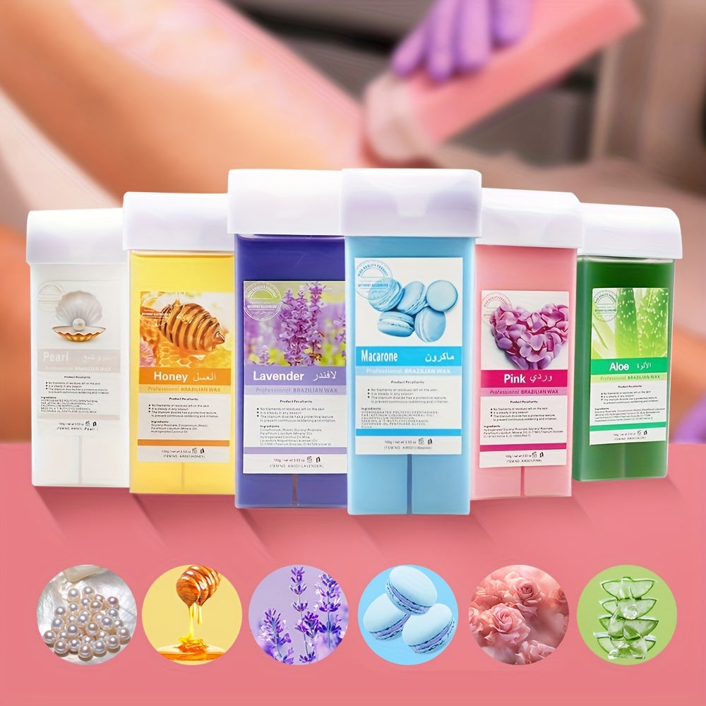 Унисекс восковые полоски для удаления волос Honey 100 г, пчелиный воск, ручной ролик