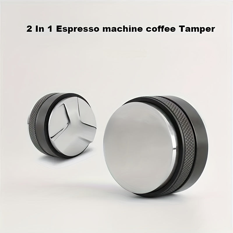 Dual Head Coffee Tamper with Adjustable Depth for Portafilter, Professional Barista Tool