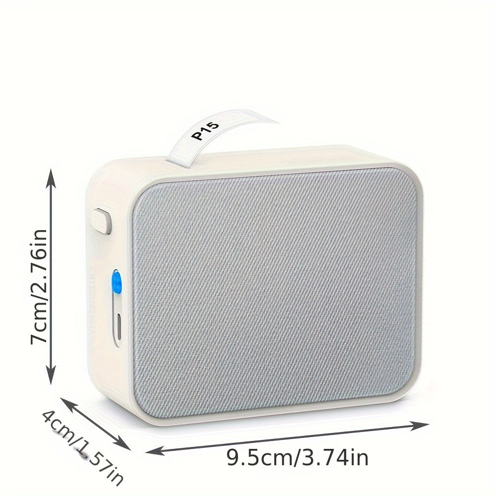 Wireless Thermal Label Printer for Barcodes and Labels 15mm HD Inkless Portable