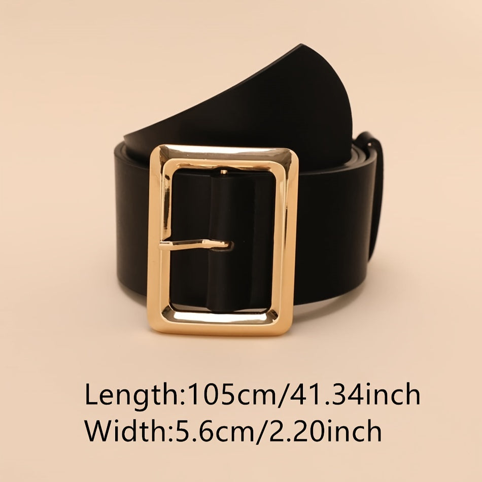Women's Faux Leather Wide Belt for Casual, Dressy, and Everyday Wear