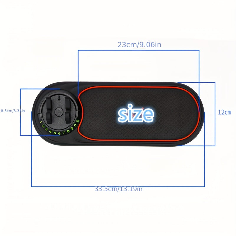 Universal PVC Anti-Slip Car Mat with Novelty Patterned Dashboard Grip and Phone Holder