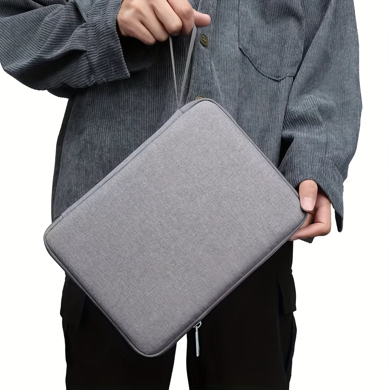 Grey Polyester Tablet and Laptop Sleeve for 26.67-33.02 cm Tablets and 27.94-32.77 cm Laptops with Pocket