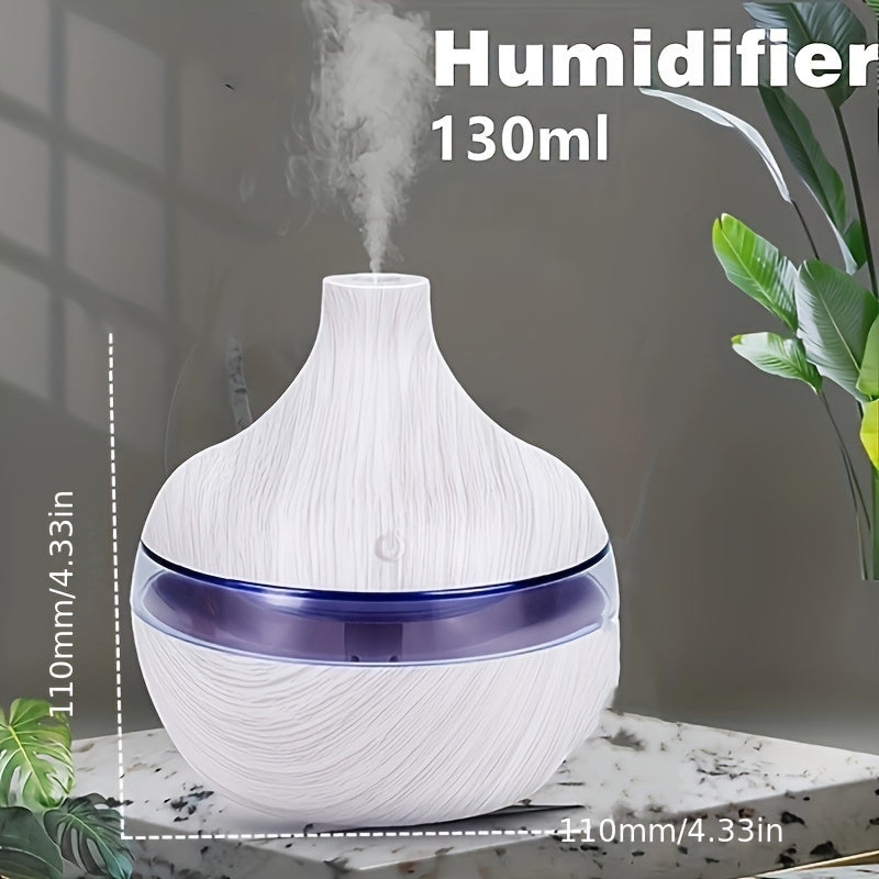 White Wood Grain Humidifier for Home or Office Aromatherapy
