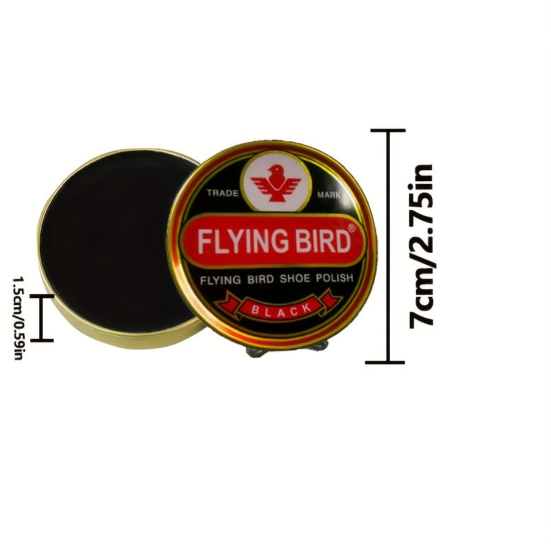 Black Shoe Polish Balm 40g Metal Box Nourishing Care for Shoes and Bags