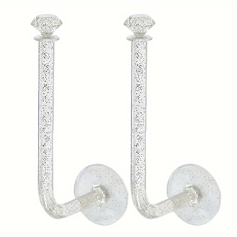 Juego de 2 ganchos de pared de plástico para joyas y accesorios para el cabello almacenamiento elegante