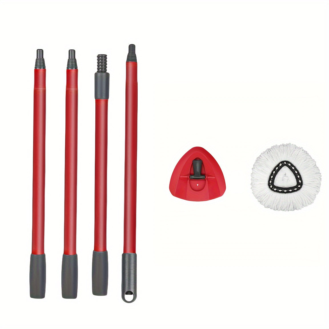 Metall tutqich va temir pole bilan mikrotoʻlqinli Spin Mop almashtirish boshliqlari