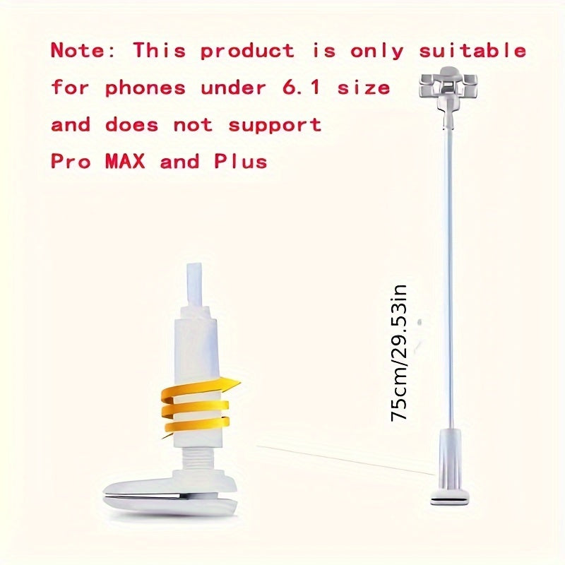 Soporte ajustable para teléfono con cuello de ganso y rotación de 360°, con pinza de escritorio impermeable de PVC para teléfonos inteligentes de hasta 13.97cm