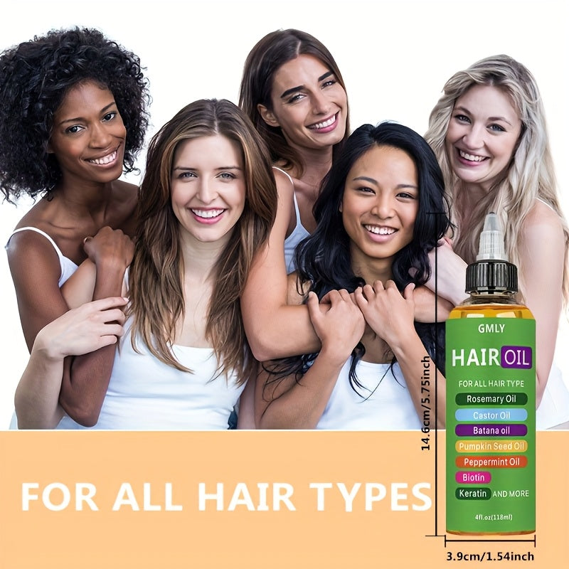 4oz Rosemary soch yog'i barcha soch turlari uchun, namlantiruvchi, castor, Batana, biotin, aloe vera, jojoba bilan