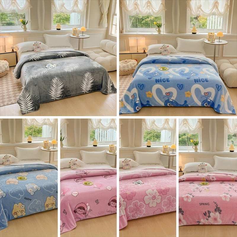 Soft Coral Fleece Throw Blanket Geometric Rainbow Design for Bed Sofa Travel