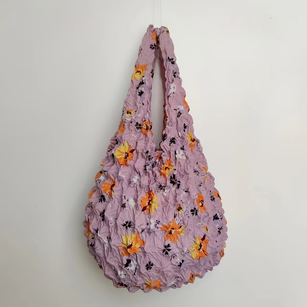 Gul naqshli qayta ishlatiladigan oziq-ovqat to'plami, cho'ziladigan sumka, xarid qilish uchun yelka sumkasi, qisqaradigan saqlash sumkasi, ayollar uchun mukammal sovg'a, xarid qilish va sayohat uchun ideal, ajoyib oshxona tashkilotchisi va aksessuar.