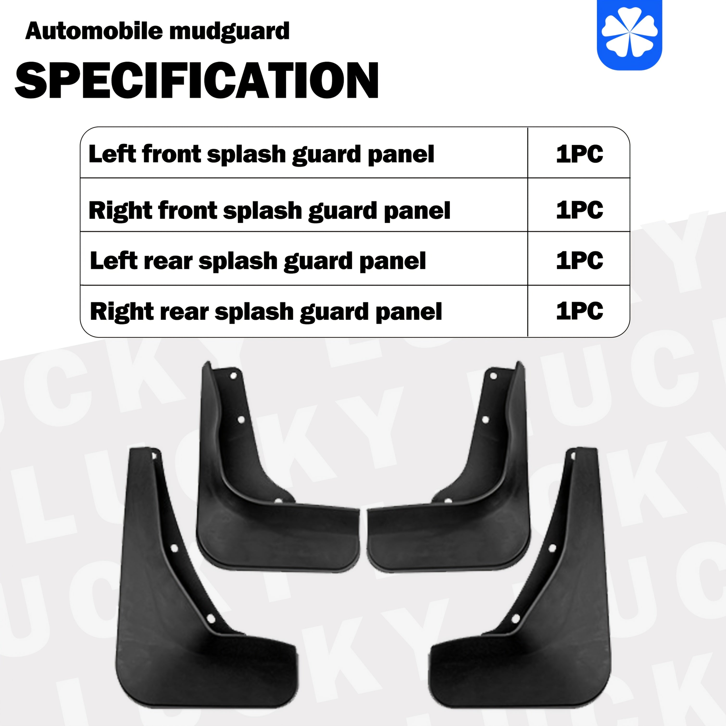 Juego de 4 guardabarros de barro negros para SUV compacto 2023, delantero y trasero
