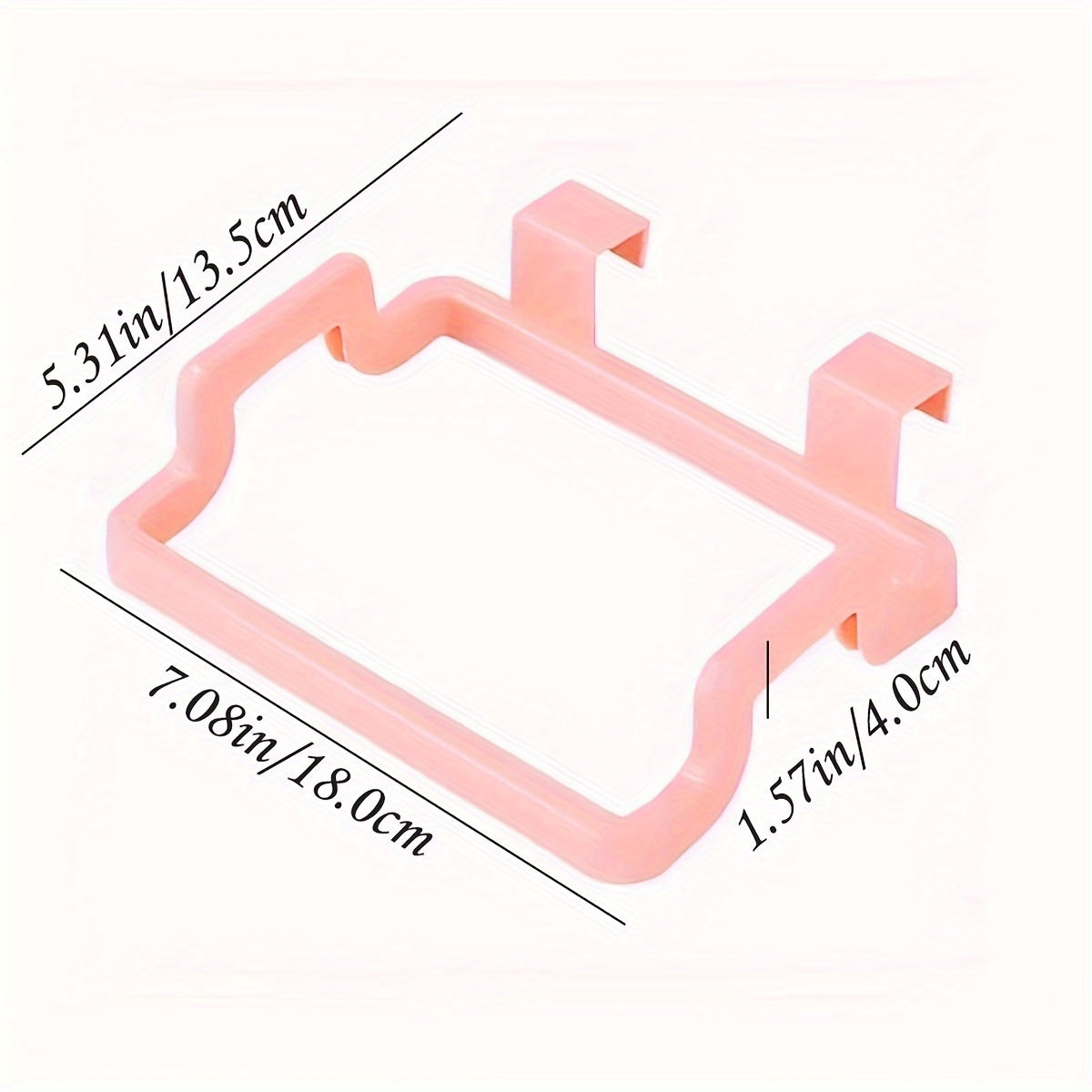 Rang-barang devorga o'rnatiladigan plastmassa sumka dozatori oshxona, omborxona, hammom uchun 2 ta sumkani ushlab turadi
