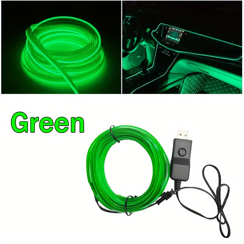 Interior Car LED Atmosphere Light Flexible Neon Strip 200cm Decoration