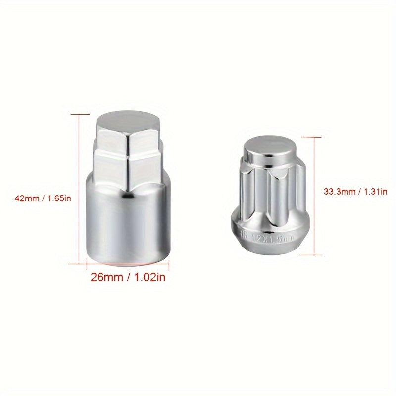 4+1 Car Anti-Theft Wheel Hub Screw Sleeve Tool M12x1.5 M12x1.25 M14x1.5