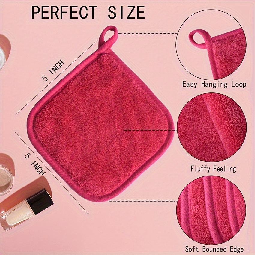 6/12 Pcs Microfiber Facial Cleansing Cloths Makeup Remover Washable Reusable