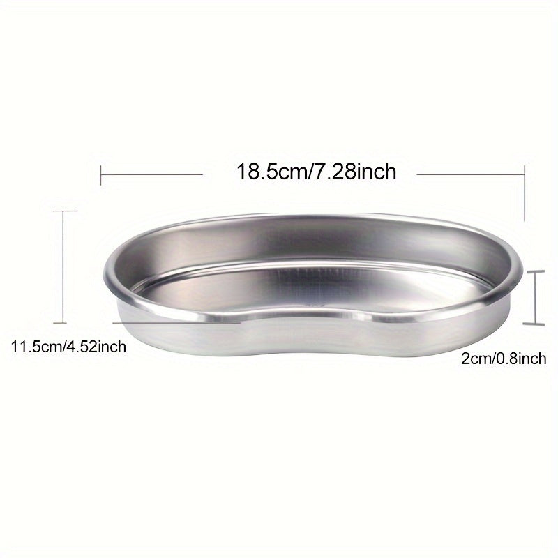 Stainless Steel Medical Instrument Tray for Tattoo, Dressing, Salon and Laboratory Use