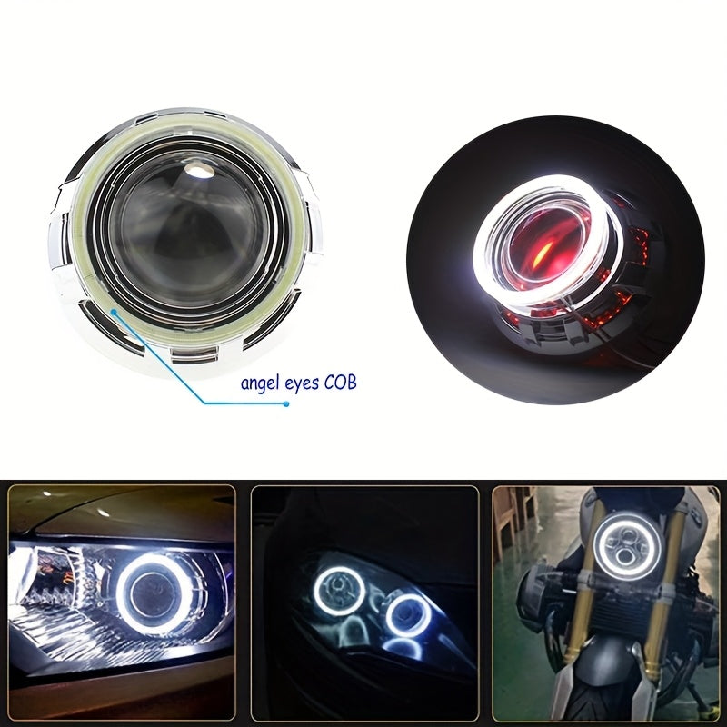 Luz de halo LED de ojo de ángel para coche y motocicleta de 60mm/2.3in universal para 12V