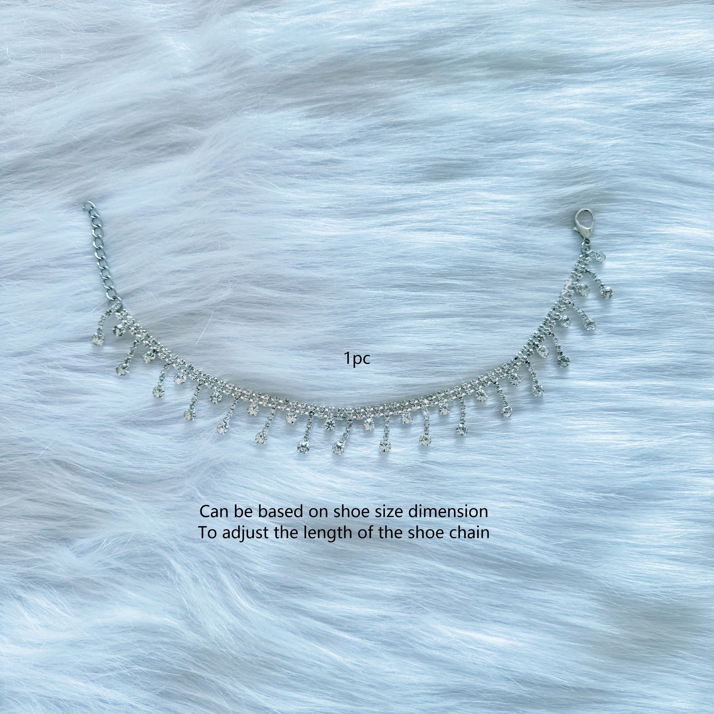 Women's Rhinestone Shoe Chain Shiny Boot Ornament 1/2 Pcs