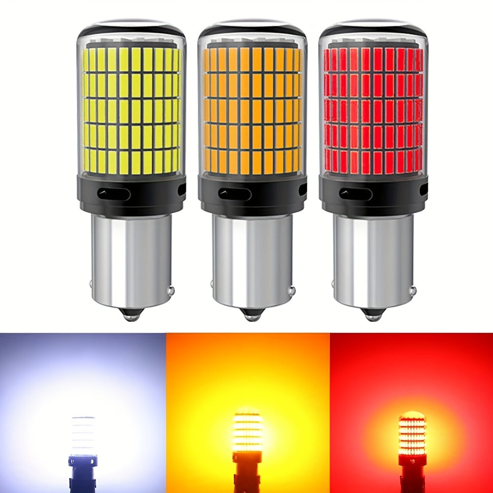 2 Pack LED 1156 1157 P21W Car Brake Reverse Tail Signal Lights White Red Yellow