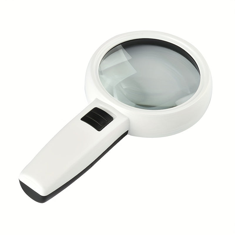 Handheld Magnifying Glass with 30X and 45X Lenses LED Light Pocket Size for Jewelry Reading