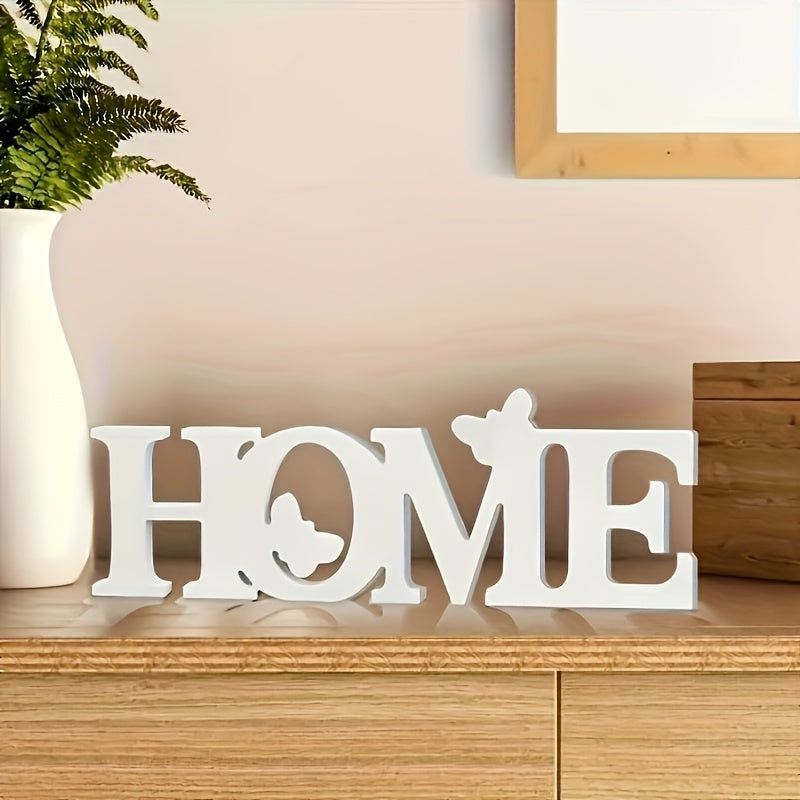 White Faux Wood Love Heart Decor Sign for Weddings Valentine's Day Mother's Day Thanksgiving Tabletop