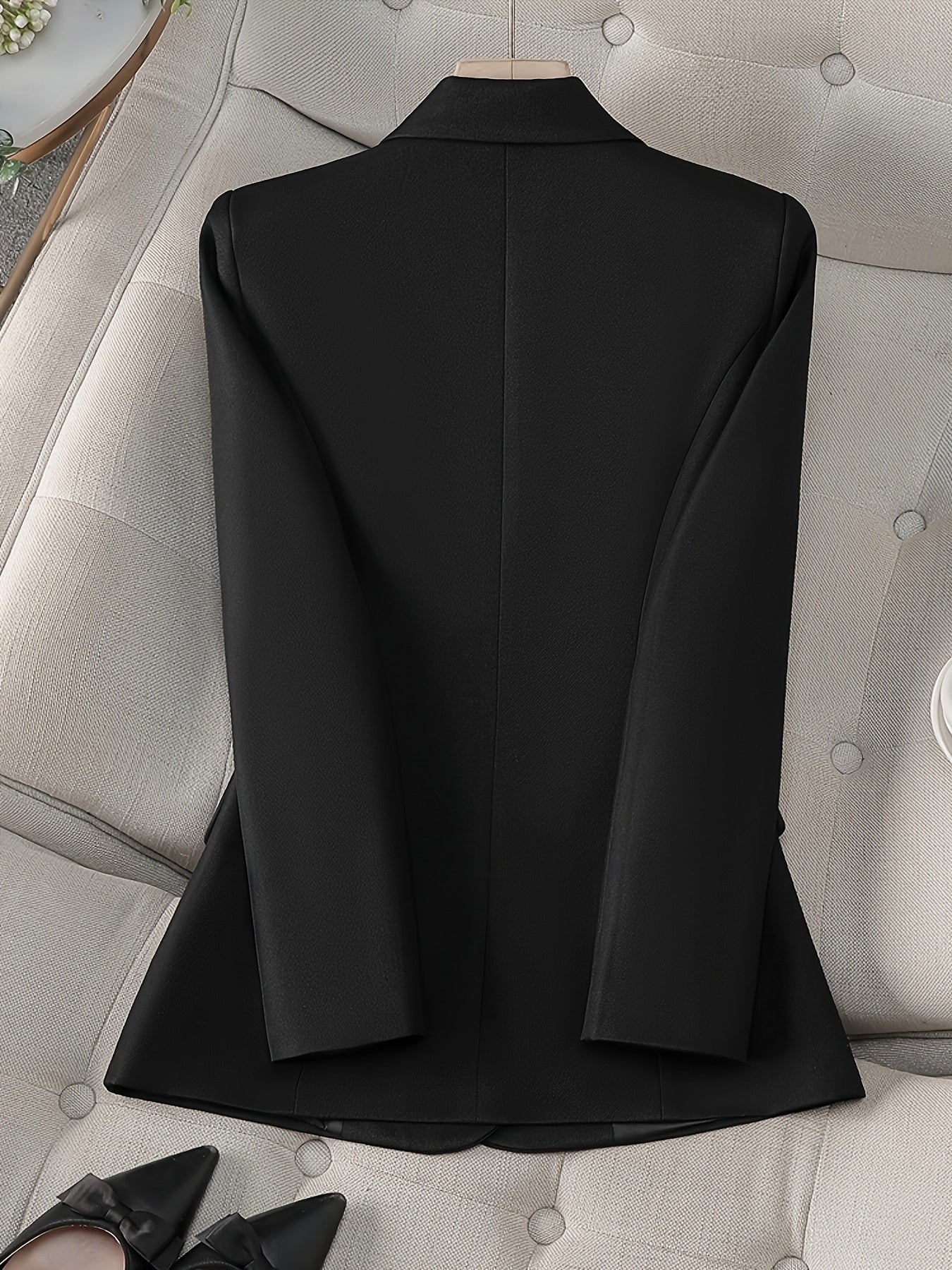 Plus Size Women's Slim-Fit Casual Suit Jacket for Spring Autumn