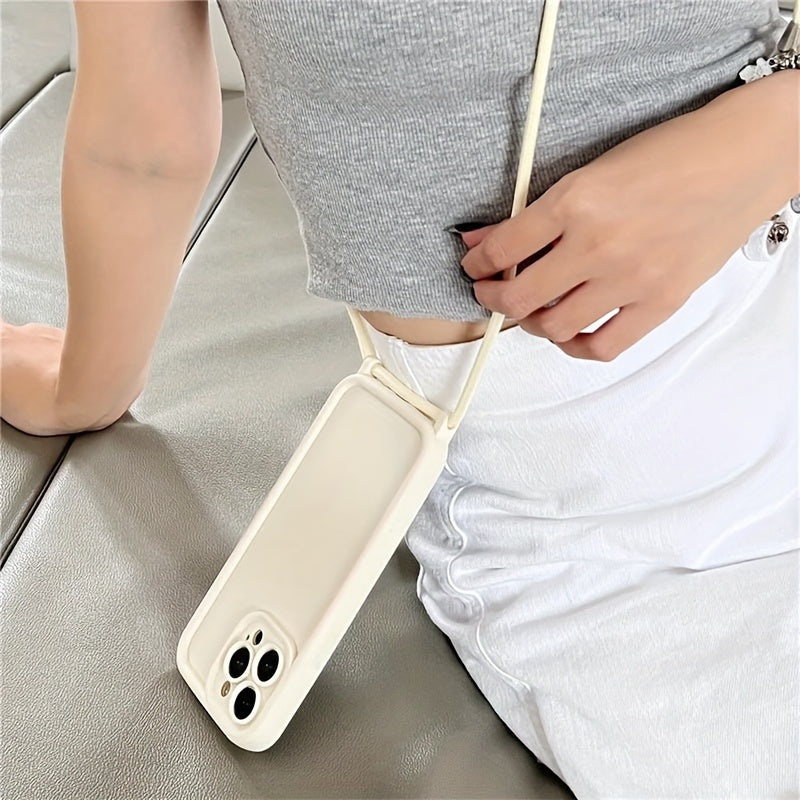Universal iPhone Cases with Strap for Loss Prevention TPU Air Cushion Compatible with iPhone 11 12 13 14 Pro Max and 15 Pro Max