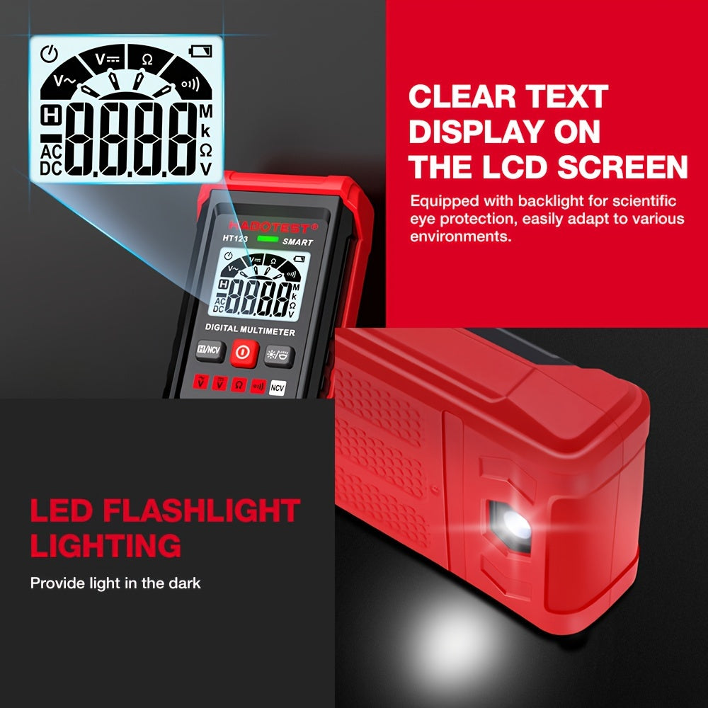 Digital Multimeter with Voltage Resistance Current Continuity Test CAT III 600V