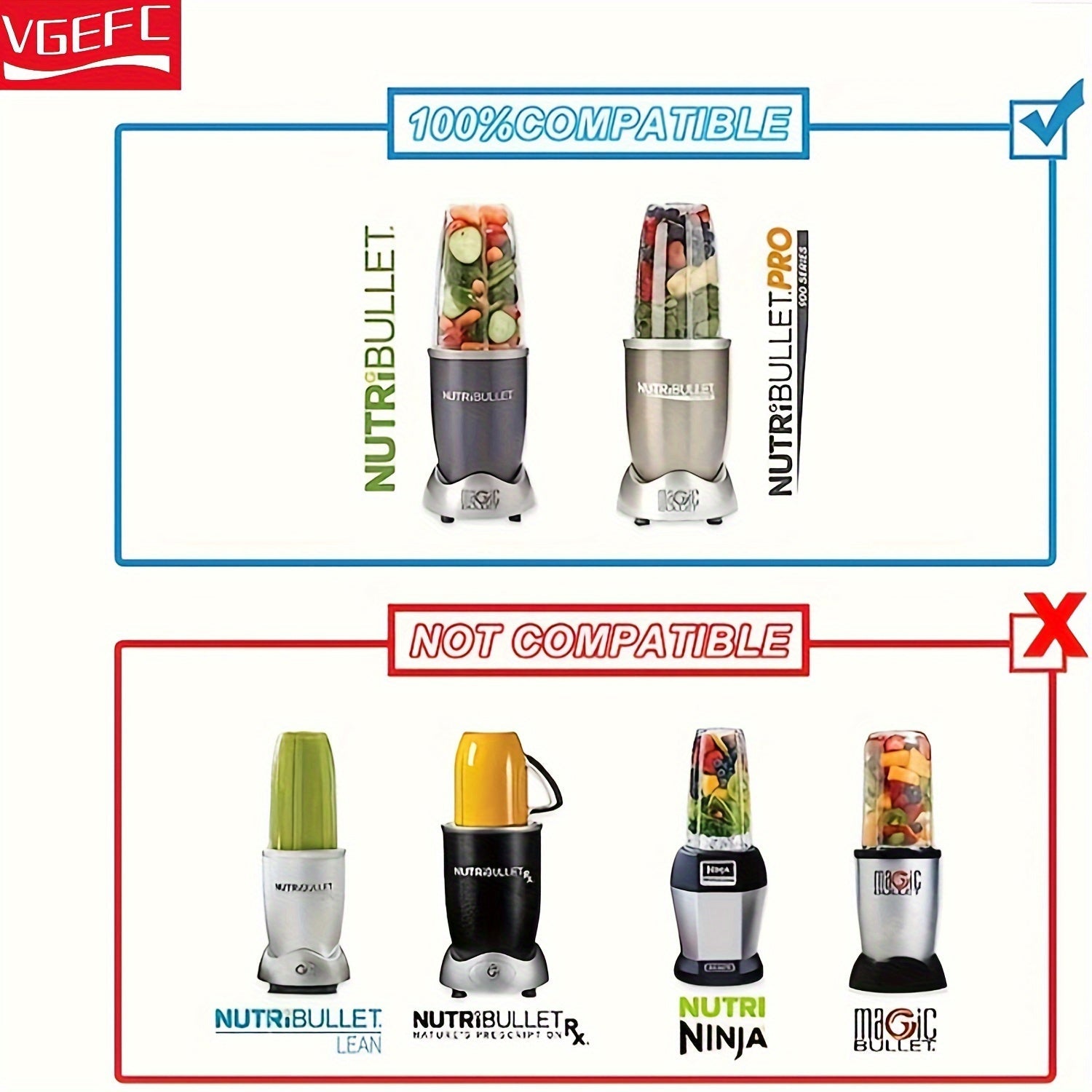 Replacement Blender Blades Set for 900W and 600W NutriBullet with Stainless Steel Cross Blade