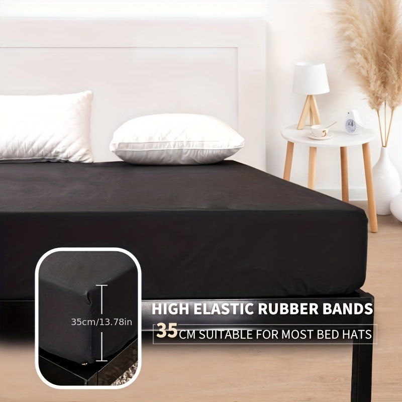 Waterproof Microfiber Fitted Sheet Soft Bed Sheet for Twin Full Queen King Sizes