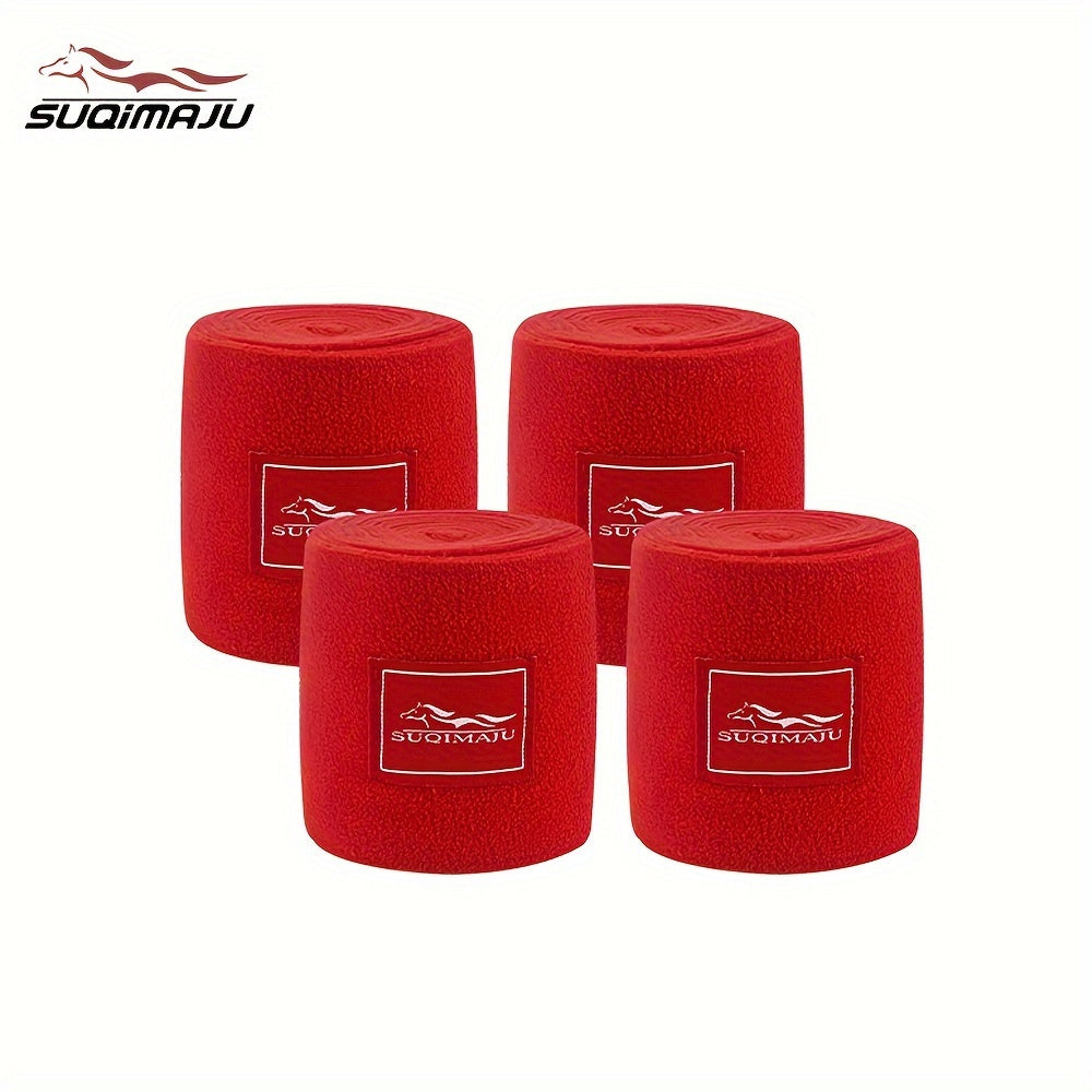 Horse Leg Bandages 4 Pack Breathable Fleece Support for Legs