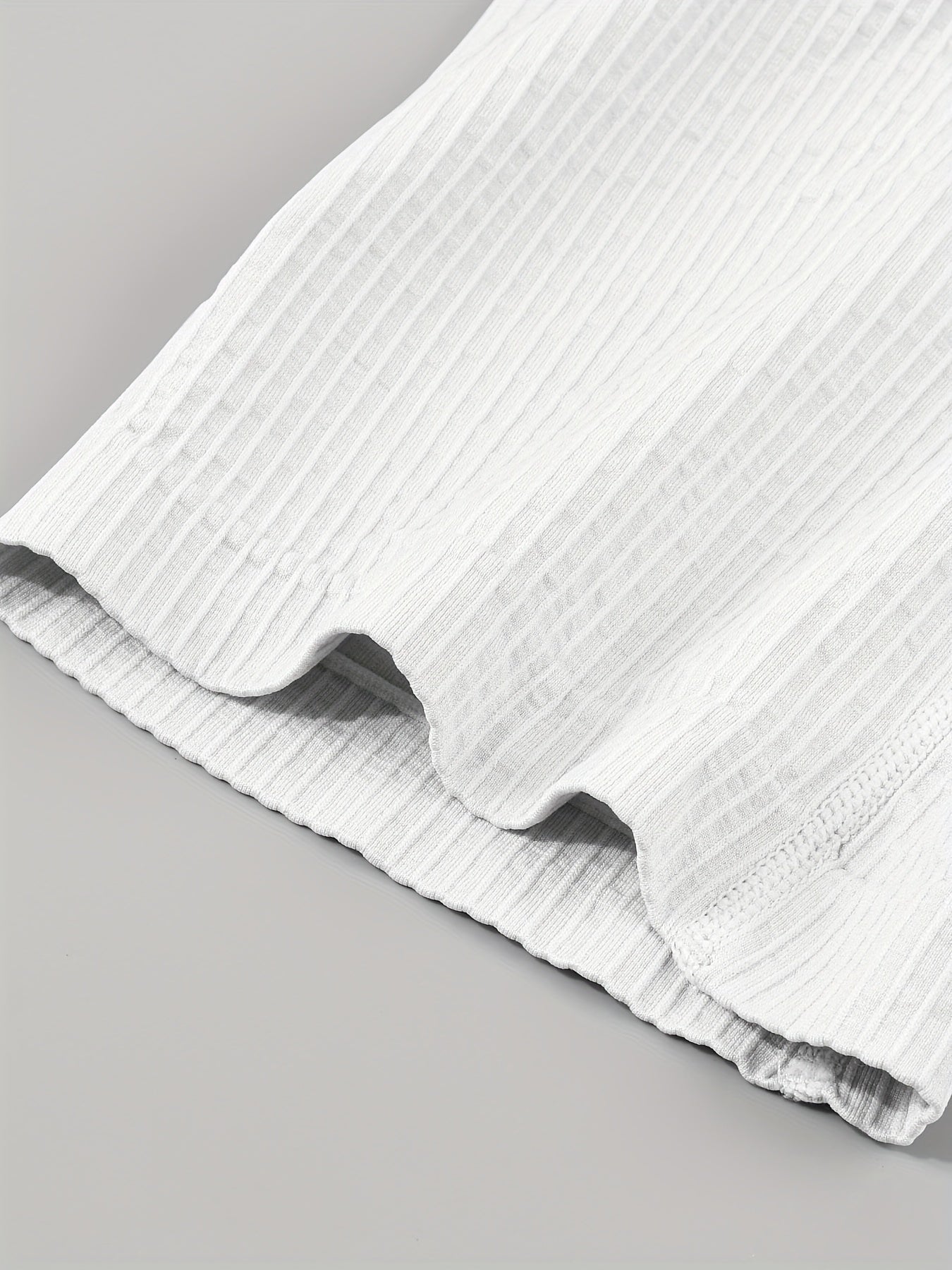 Women's Ribbed Mid-Rise Boyshort Panties Seamless Nylon Spandex Underwear