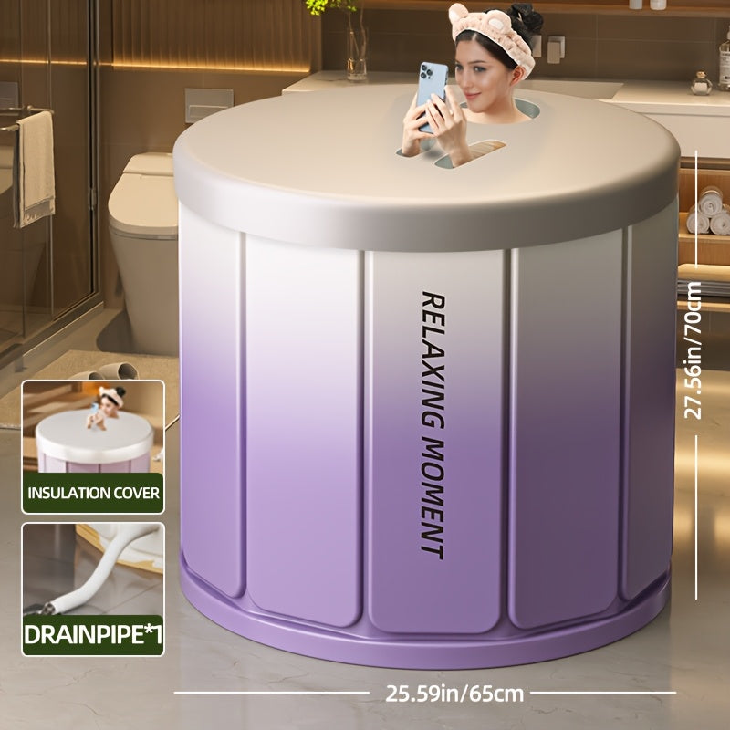 Portable Foldable Bathtub with Insulation for Home and Pool Use