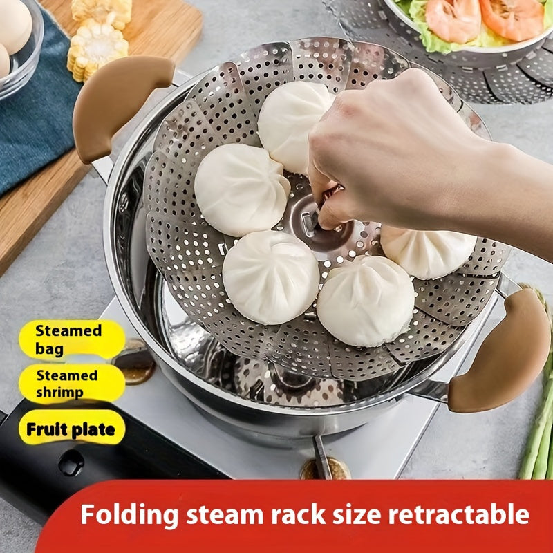 Stainless Steel Folding Steamer Basket for Healthy Cooking Kitchen Tool