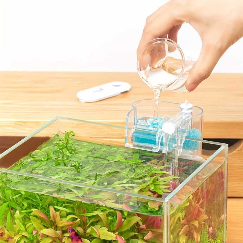 USB Aquarium Waterfall Filter Small Fish Tank Circulation Pump Silent 250L/H