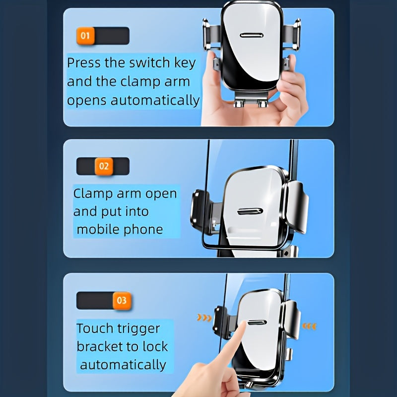 Universal avtomobil telefon uchun tutqich ABS materialdan tayyorlangan, buriladigan panelga o'rnatish uchun