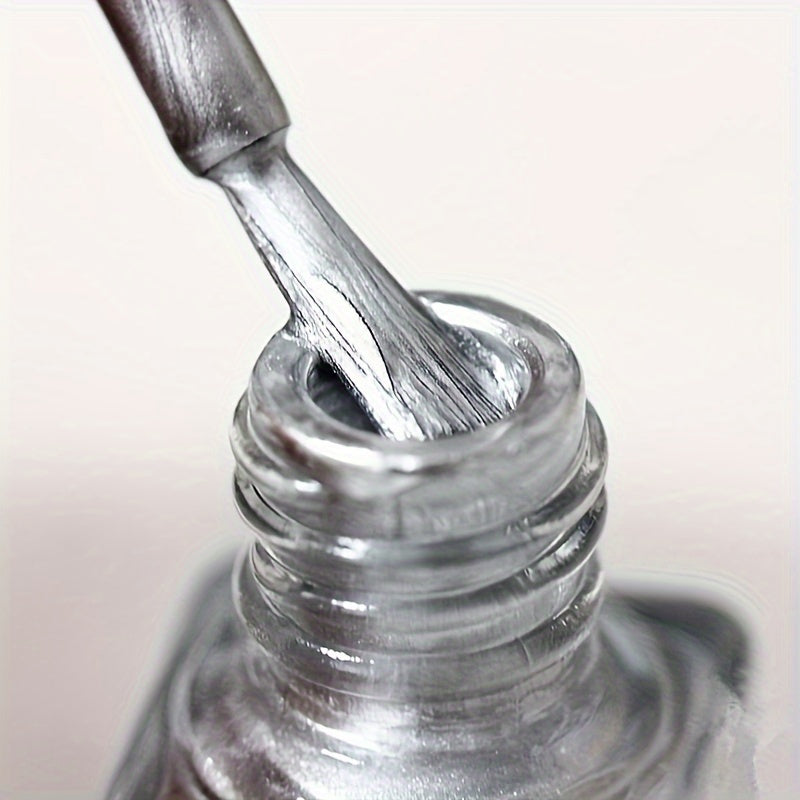 Women's Metallic Nail Polish in Gold, Fast-Drying Sparkling Gel