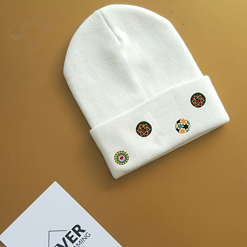 Vintage-Style Painted Wooden Buttons with 2 Holes for Crafting and Sewing