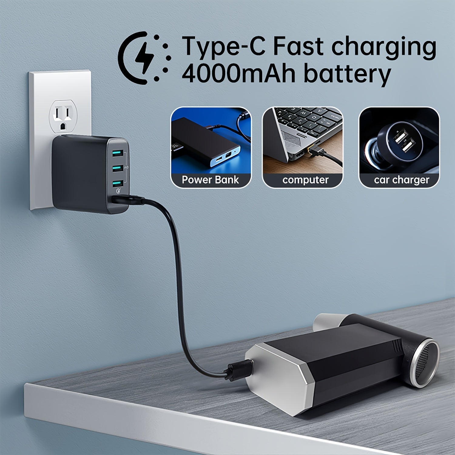 High-Performance Black Fan 130,000 RPM Brushless Motor Extreme Weather Dust Snow