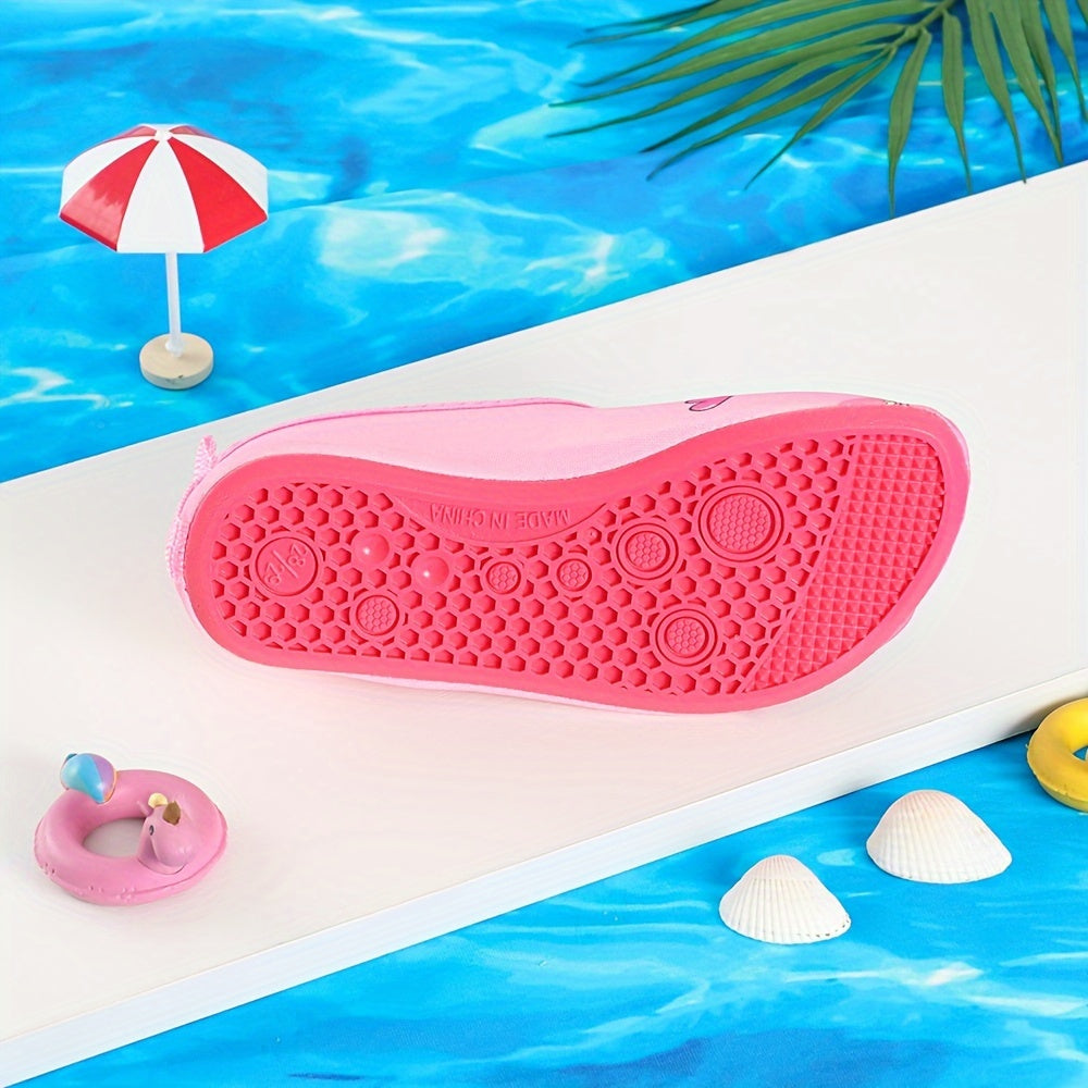 Girls Water Shoes Non Slip Quick Dry Cartoon Unicorn Water Socks for Outdoor Activities